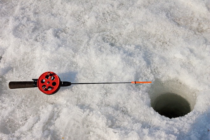 Ice fishing in Norway